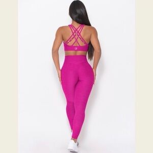 Bombshell Sportswear Fuchsia Leggings Set
